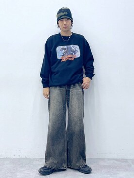 「RAGEBLUE（レイジブルー）のアイテム（ニットキャップ/ビーニー）」を使った、しゅうさん（メンズ・175cm）の秋コーディネート
