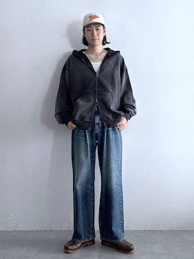 「RAGEBLUE（レイジブルー）のアイテム（パーカー）」を使った、しゅうさん（メンズ・175cm）の秋コーディネート