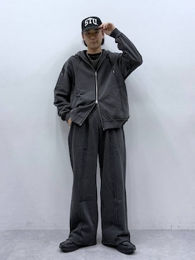 「RAGEBLUE（レイジブルー）のアイテム（スウェットパンツ）」を使った、しゅうさん（メンズ・175cm）の冬コーディネート