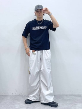 「RAGEBLUE（レイジブルー）のアイテム（スウェットパンツ）」を使った、しゅうさん（メンズ・175cm）の夏コーディネート