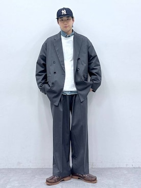 「RAGEBLUE（レイジブルー）のアイテム（テーラードジャケット）」を使った、しゅうさん（メンズ・175cm）の冬コーディネート