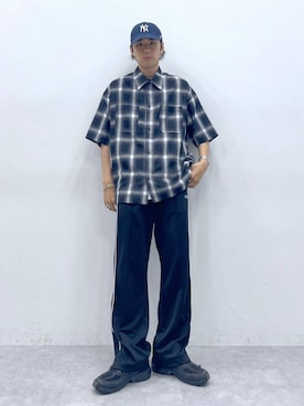 「RAGEBLUE（レイジブルー）のアイテム（スウェットパンツ）」を使った、しゅうさん（メンズ・175cm）の夏コーディネート