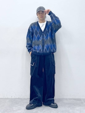 「RAGEBLUE（レイジブルー）のアイテム（カーディガン/ボレロ）」を使った、しゅうさん（メンズ・175cm）の秋コーディネート
