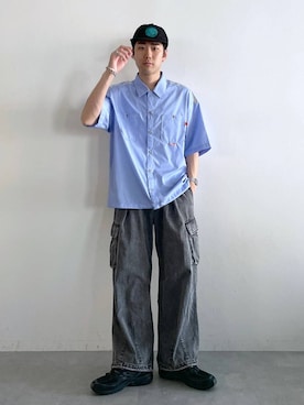 「RED KAP（レッドキャップ）のアイテム」を使った、しゅうさん（メンズ・175cm）の夏コーディネート