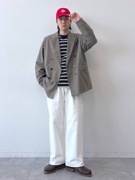 「RAGEBLUE（レイジブルー）のアイテム（テーラードジャケット）」を使った、しゅうさん（メンズ・175cm）の春コーディネート