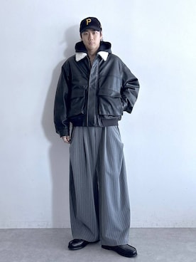 「RAGEBLUE（レイジブルー）のアイテム（ブルゾン）」を使った、しゅうさん（メンズ・175cm）の冬コーディネート