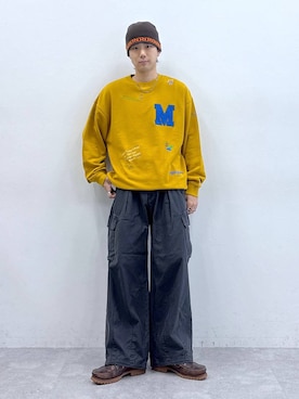 「RAGEBLUE（レイジブルー）のアイテム（ニットキャップ/ビーニー）」を使った、しゅうさん（メンズ・175cm）の秋コーディネート