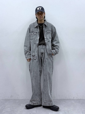 「REmastered（リマスタード）のアイテム」を使った、しゅうさん（メンズ・175cm）の冬コーディネート