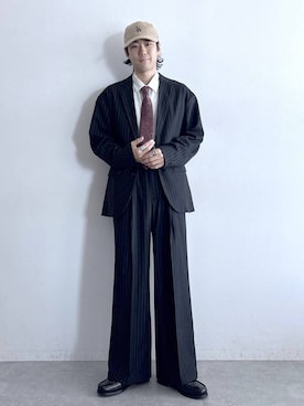 「アイテム（フォーマルスーツ/小物）」を使った、しゅうさん（メンズ・175cm）の冬コーディネート