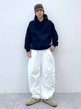 「RAGEBLUE（レイジブルー）のアイテム（ニットキャップ/ビーニー）」を使った、しゅうさん（メンズ・175cm）の秋コーディネート