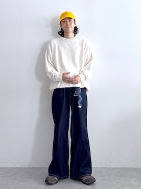 「RAGEBLUE（レイジブルー）のアイテム（ニット/セーター）」を使った、しゅうさん（メンズ・175cm）の夏コーディネート
