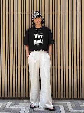 「アイテム（スウェットパンツ）」を使った、しゅうさん（メンズ・175cm）の夏コーディネート