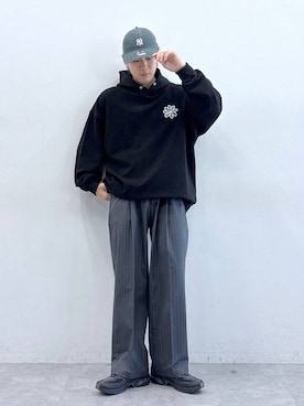 「RAGEBLUE（レイジブルー）のアイテム（パーカー）」を使った、しゅうさん（メンズ・175cm）の冬コーディネート