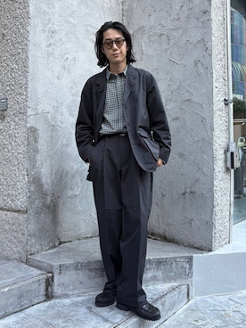 「アイテム（カバーオール）」を使った、しゅうさん（メンズ・175cm）の夏コーディネート