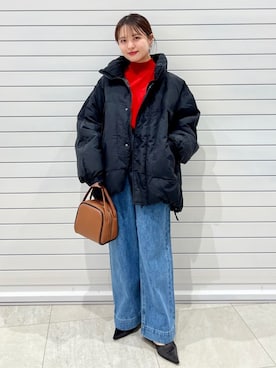 「coen（コーエン）のアイテム（パンツ）」を使った、coen officialさん（レディース・148cm）の冬コーディネート