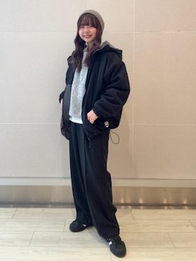 「アイテム（スラックス）」を使った、coen officialさん（レディース・153cm）の秋コーディネート