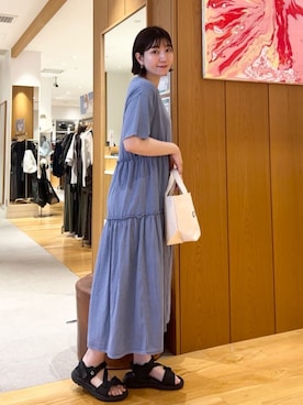 「coenスタッフスタイリング」｜coen officialさん（レディース・163cm）の夏コーディネート