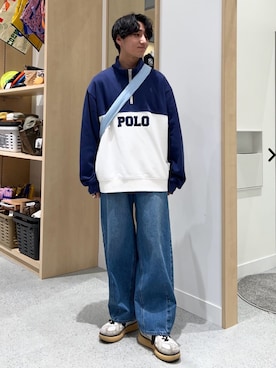 「POLO BCS（ポロ ビーシーエス）のアイテム」を使った、coen officialさん（メンズ・170cm）の冬コーディネート