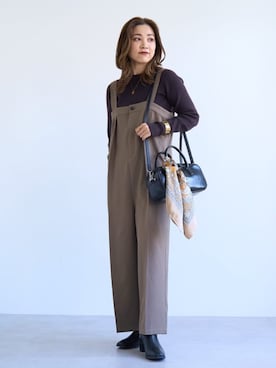 「アイテム（サロペット/オーバーオール）」を使った、coen officialさん（レディース・162cm）の秋コーディネート