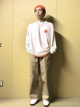 「coenスタッフスタイリング」｜「アイテム（チノパンツ）」を使った、coen officialさん（メンズ・177cm）の夏コーディネート