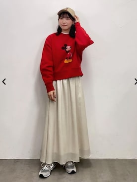 「coenスタッフスタイリング」｜「アイテム（キャップ）」を使った、coen officialさん（レディース・156cm）の冬コーディネート