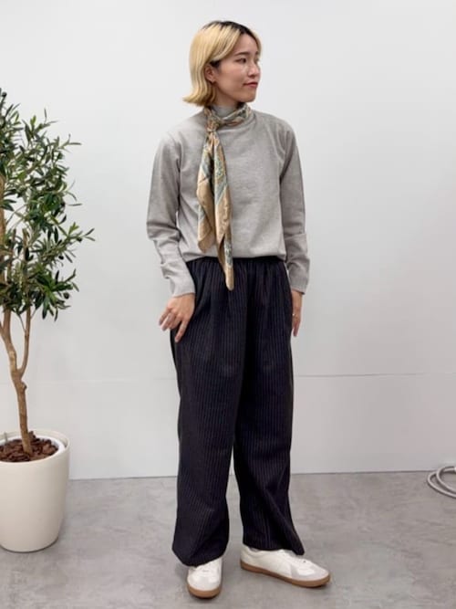 セール】TRストライプタックワイドパンツ（スラックス）｜coen