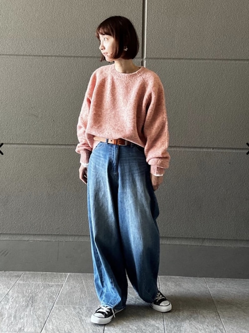 エロリンコ様 C6663 極上ファーニット×デニムコーデ titivate】今季トレンド！ラメシャギーニットでデニムコーデ | noriko