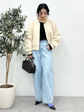 「アイテム（ブルゾン）」を使った、coen officialさん（レディース・157cm）の秋コーディネート