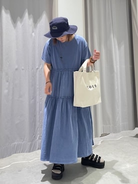 「coenスタッフスタイリング」｜coen officialさん（レディース・156cm）の夏コーディネート