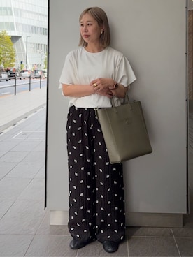 「coen（コーエン）のアイテム（パンツ）」を使った、coen officialさん（レディース・150cm）の夏コーディネート