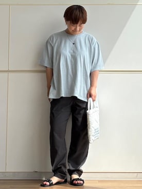 「coen（コーエン）のアイテム（パンツ）」を使った、coen officialさん（レディース・151cm）の夏コーディネート