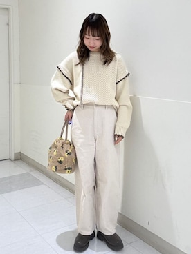 「coen（コーエン）のアイテム」を使った、coen officialさん（レディース・163cm）の秋コーディネート