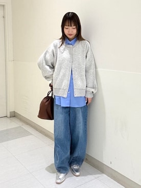 「アイテム（ローファー、シルバー系）」を使った、coen officialさん（レディース・157cm）の秋コーディネート