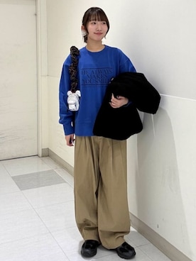 「アイテム（ポーチ）」を使った、coen officialさん（レディース・157cm）の冬コーディネート