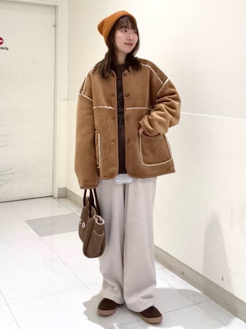 セール】リバーシブル ノーカラーコーデュロイブルゾン【インフル