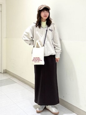 「アイテム（帽子）」を使った、coen officialさん（レディース・157cm）の冬コーディネート