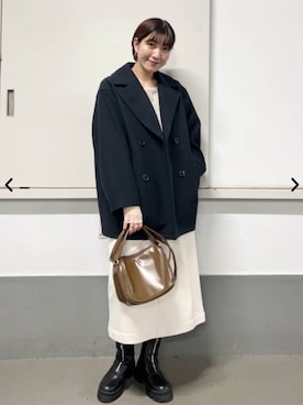 「coen（コーエン）のアイテム（その他アウター）」を使った、coen officialさん（レディース・163cm）の秋コーディネート
