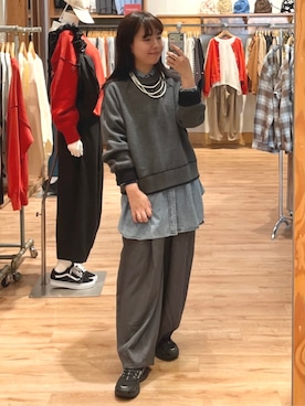 「coen（コーエン）のアイテム」を使った、coen officialさん（レディース・155cm）の秋コーディネート