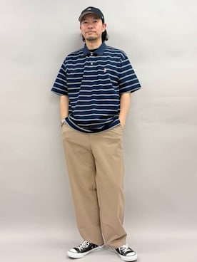 「'47（フォーティーセブン）の47CLEAN UP NY MINIキャップ（キャップ、ブラック系）」を使った、coen officialさん（レディース・153cm）の春コーディネート