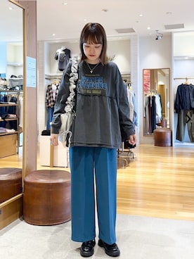 「coen（コーエン）のアイテム」を使った、coen officialさん（骨格ウェーブ・レディース・165cm）の秋コーディネート