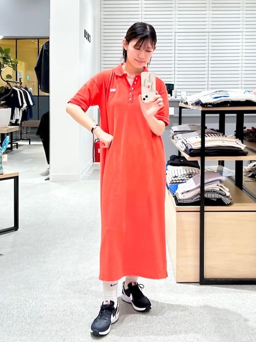 WAFFLE LONG POLO SHIRT / ワッフルロングポロシャツ