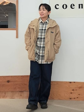 「coen（コーエン）のアイテム」を使った、coen officialさん（レディース・157cm）の秋コーディネート
