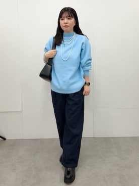 「coen（コーエン）のアイテム（スラックス）」を使った、coen officialさん（レディース・154cm）の冬コーディネート