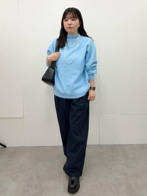 セール】TRストライプタックワイドパンツ（スラックス）｜coen