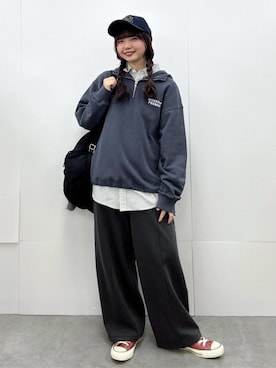 「coen（コーエン）のアイテム」を使った、coen officialさん（レディース・153cm）の冬コーディネート