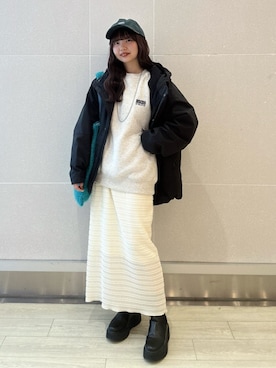 「DISCUS（ディスカス）のアイテム」を使った、coen officialさん（レディース・153cm）の冬コーディネート