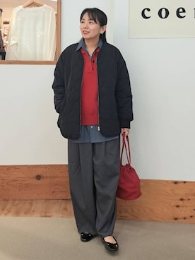 「coen（コーエン）のアイテム」を使った、coen officialさん（レディース・157cm）の秋コーディネート