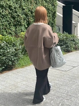 「アイテム（ノーカラーコート）」を使った、coen officialさん（レディース・150cm）の秋コーディネート