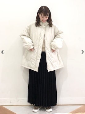 「coen（コーエン）のアイテム（その他アウター）」を使った、coen officialさん（レディース・158cm）の秋コーディネート
