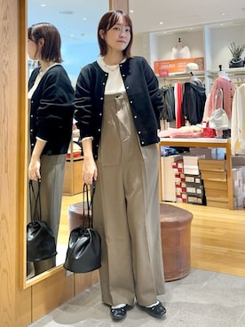 「アイテム（サロペット/オーバーオール）」を使った、coen officialさん（レディース・165cm）の秋コーディネート